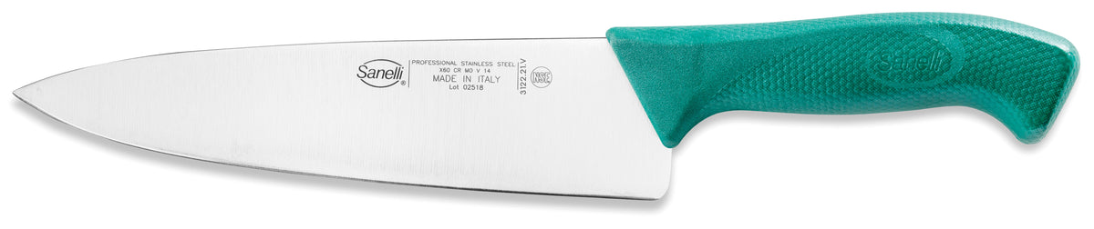 Kockkniv Skin line 21cm från Sanelli med grönt handtag