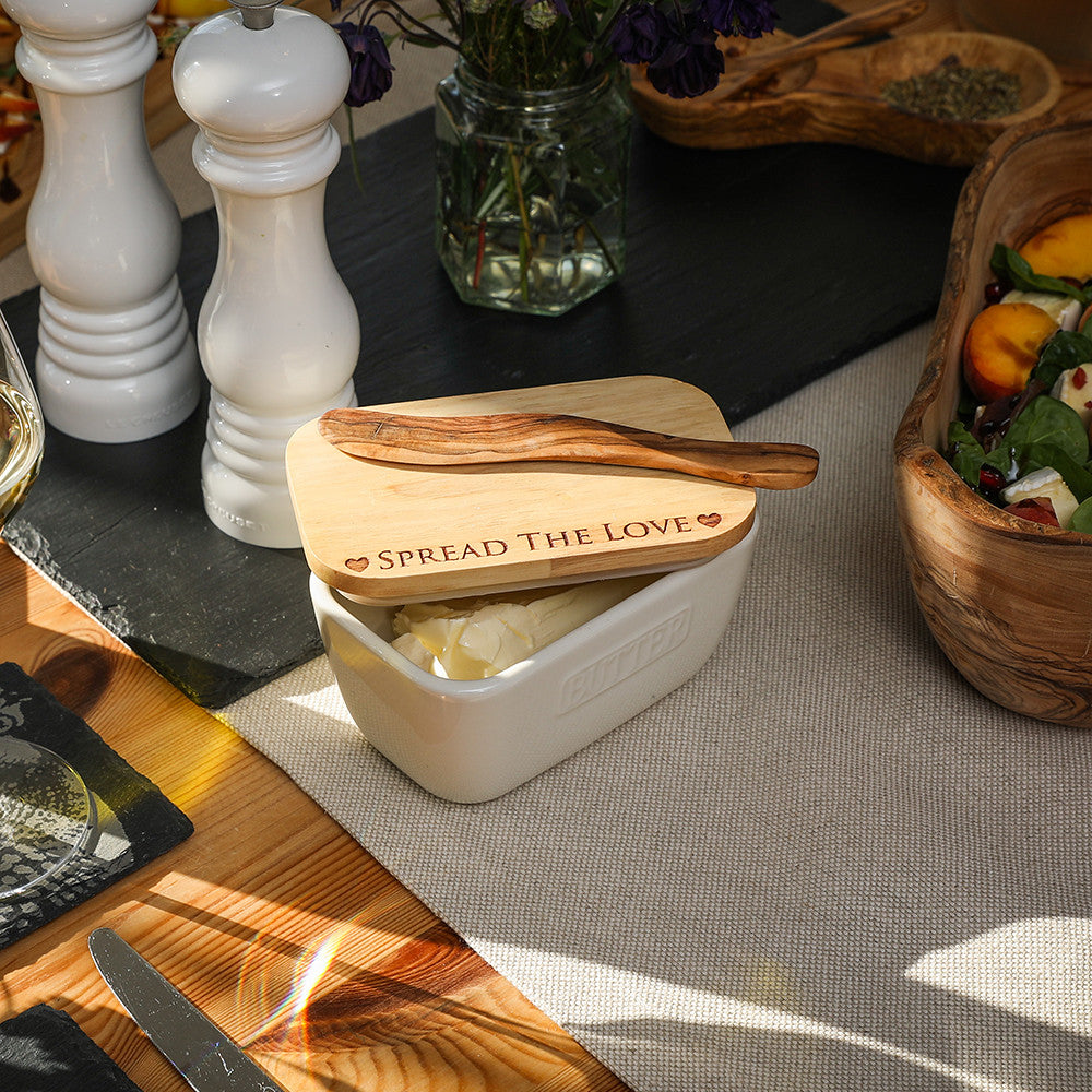 Smörskål vit Spread The Love