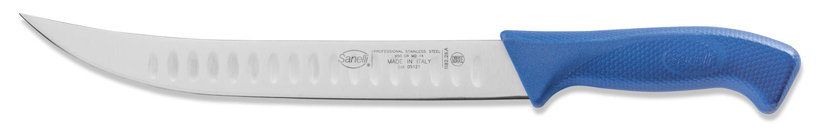 Cimeterkniv oliv Skin line 26cm från Sanelli med blått handtag