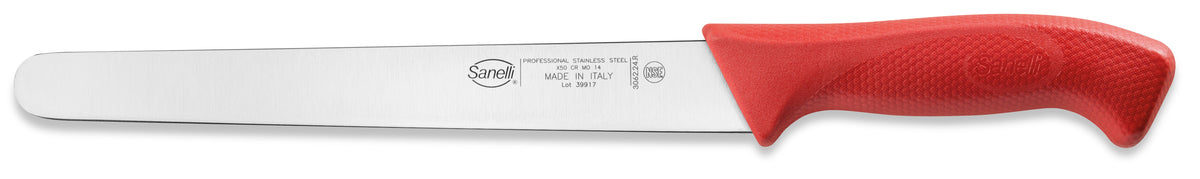 Skinkkniv Skin line 24cm från Sanelli med rött handtag