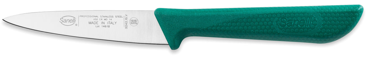 Skalkniv Skin line 10cm från Sanelli med grönt handtag