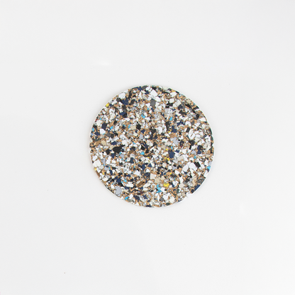 Glasunderlägg Beach Clean rund 9cm - 4st