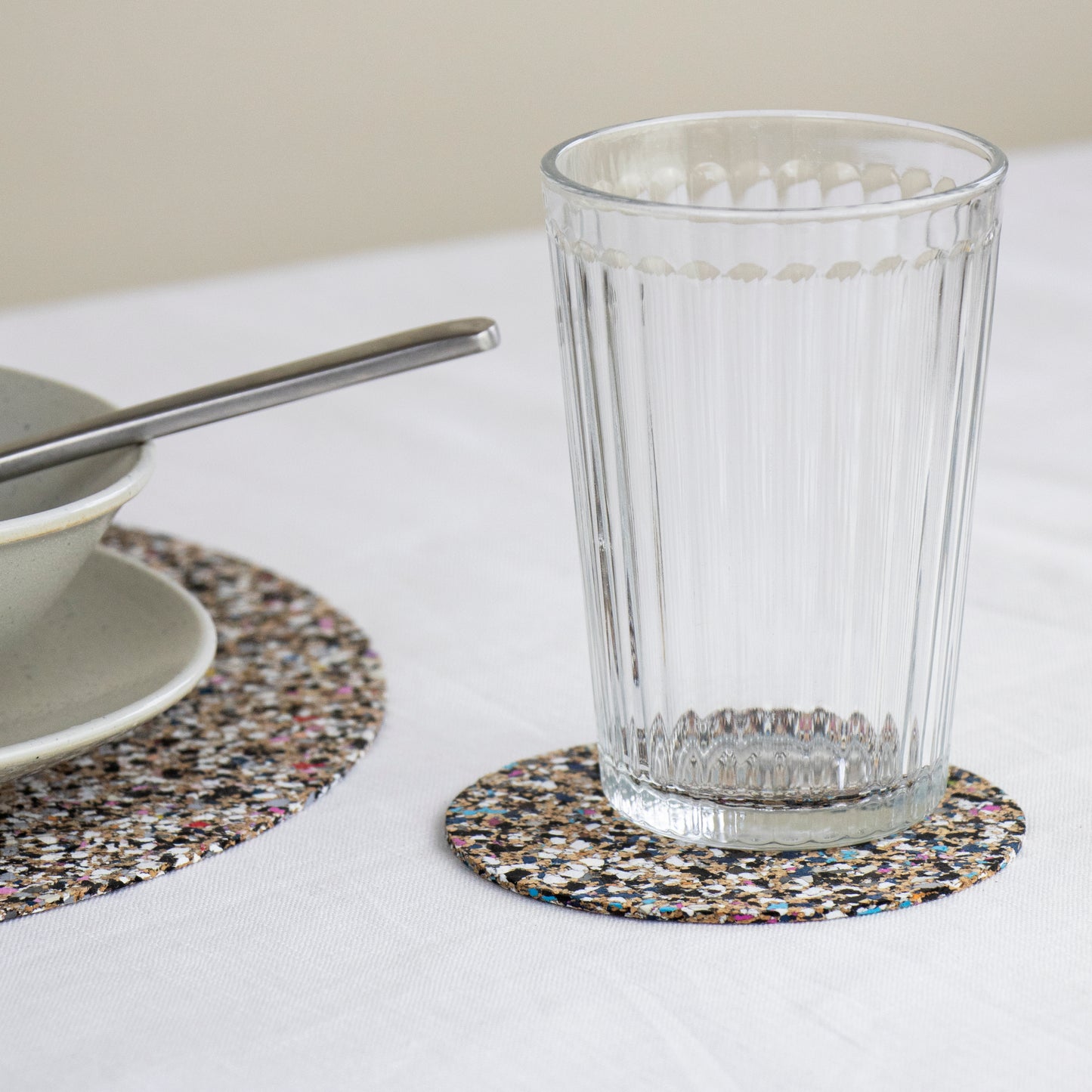 Glasunderlägg, Beach Clean rund - set av 4st